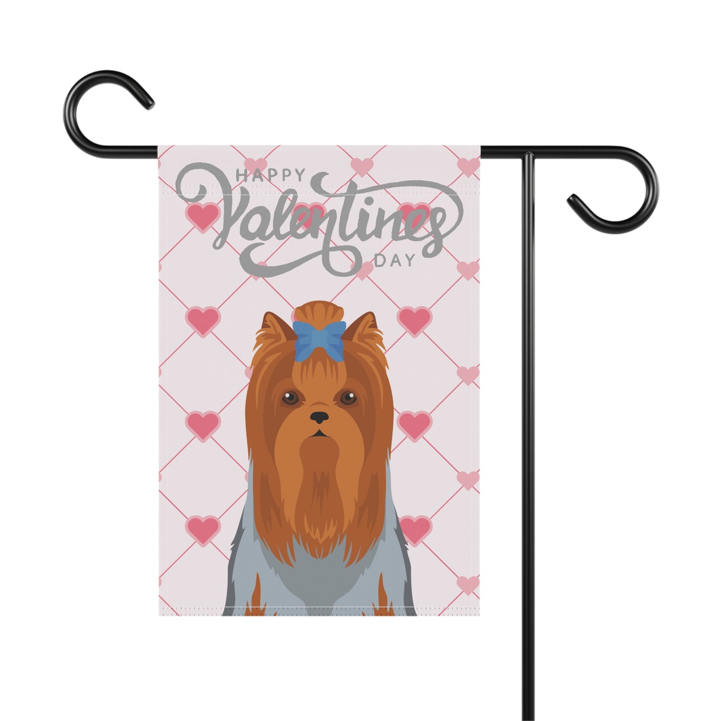 Yorkshire Terrier Dog Valentines Day Garden Flag