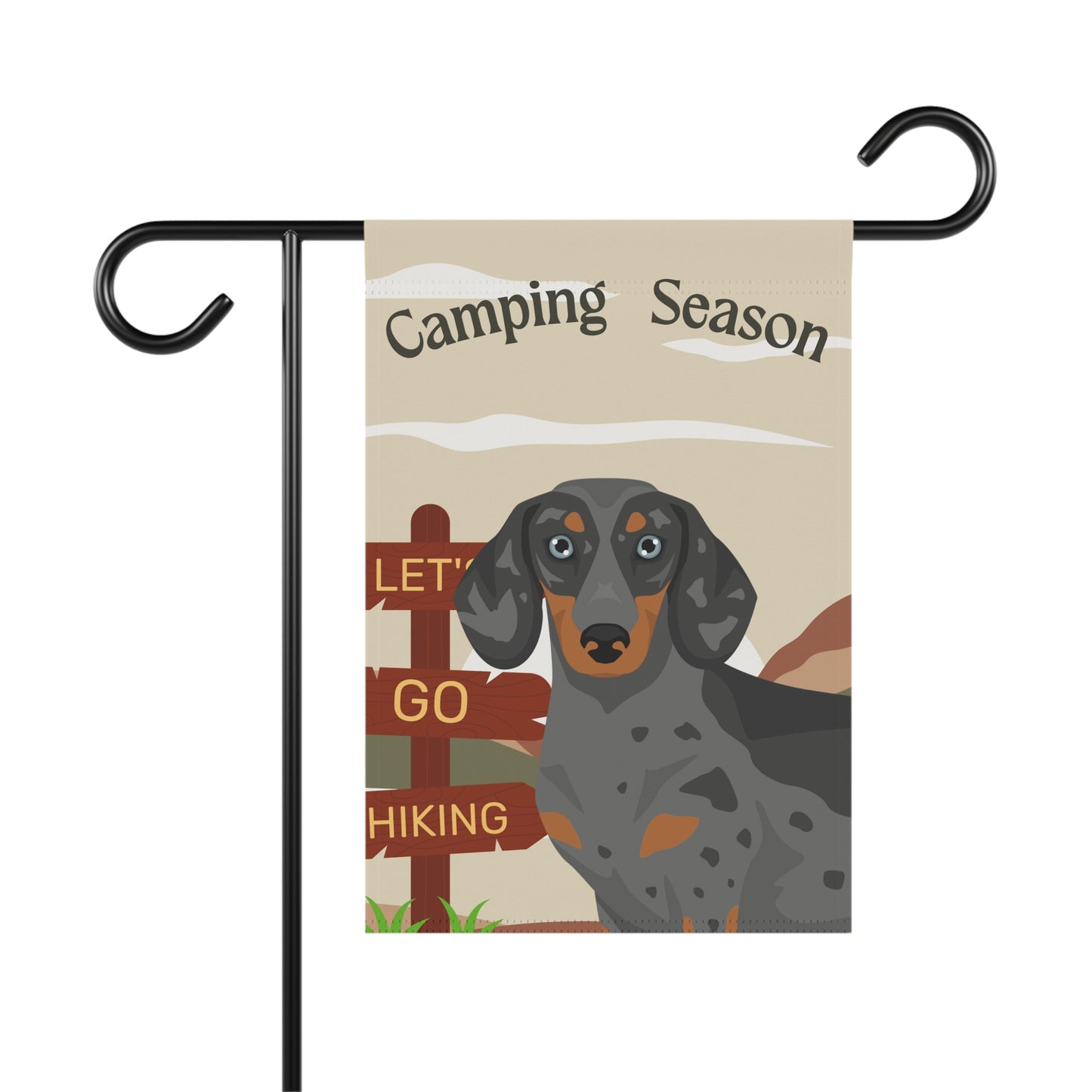 Dachshund Dog Camping Garden Flag