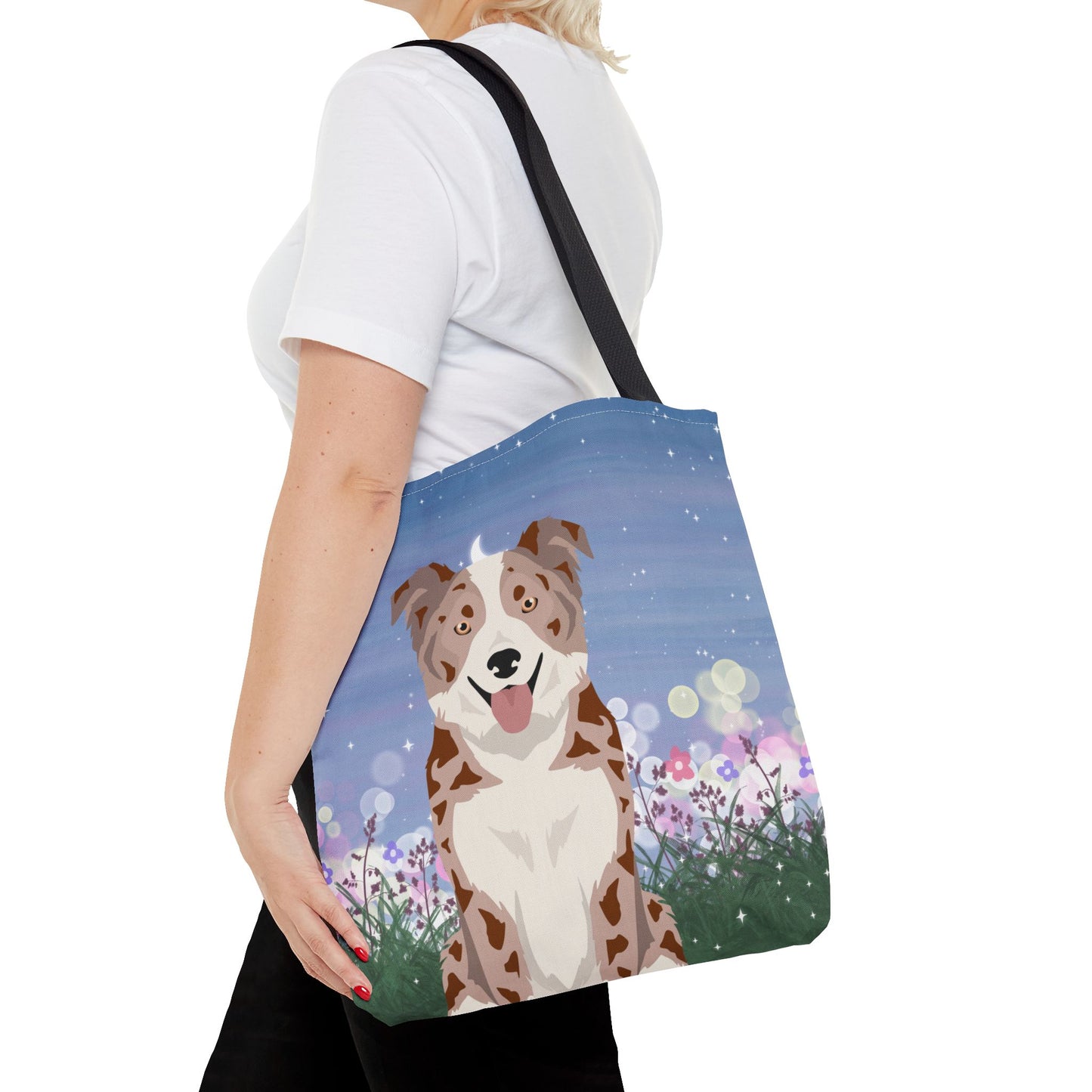 Border Collie Dog Tote Bag 16x16