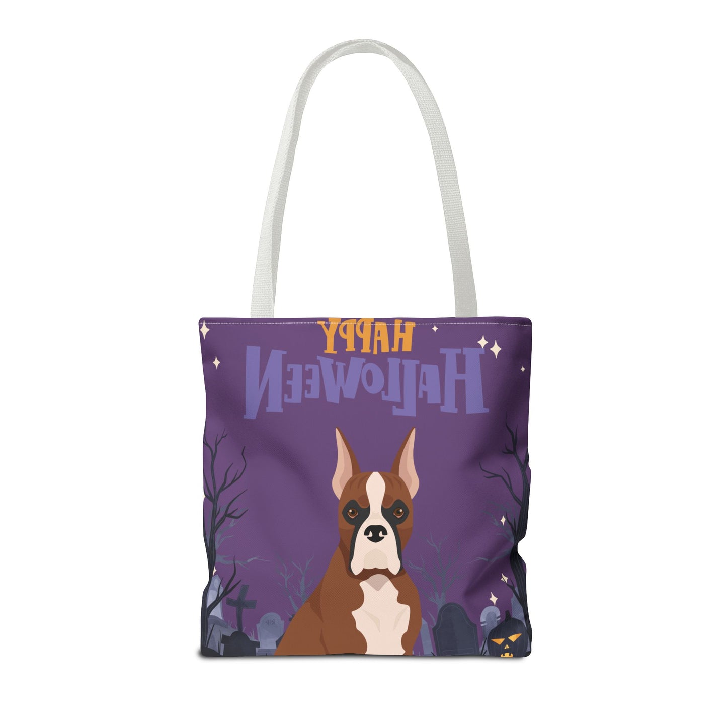 Boxer Dog Happy Halloween Tote Bag 16x16