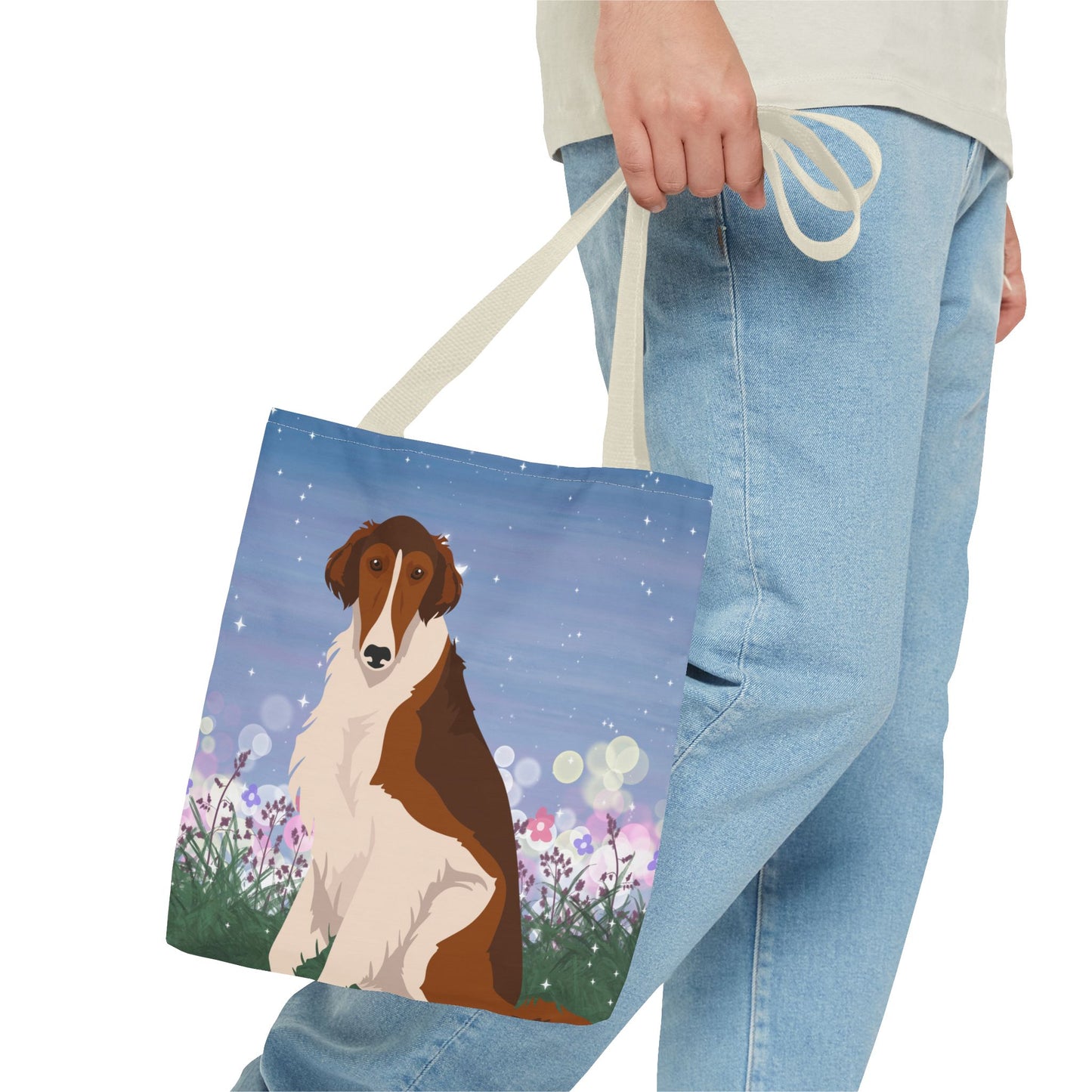 Borzoi Dog Tote Bag 13x13