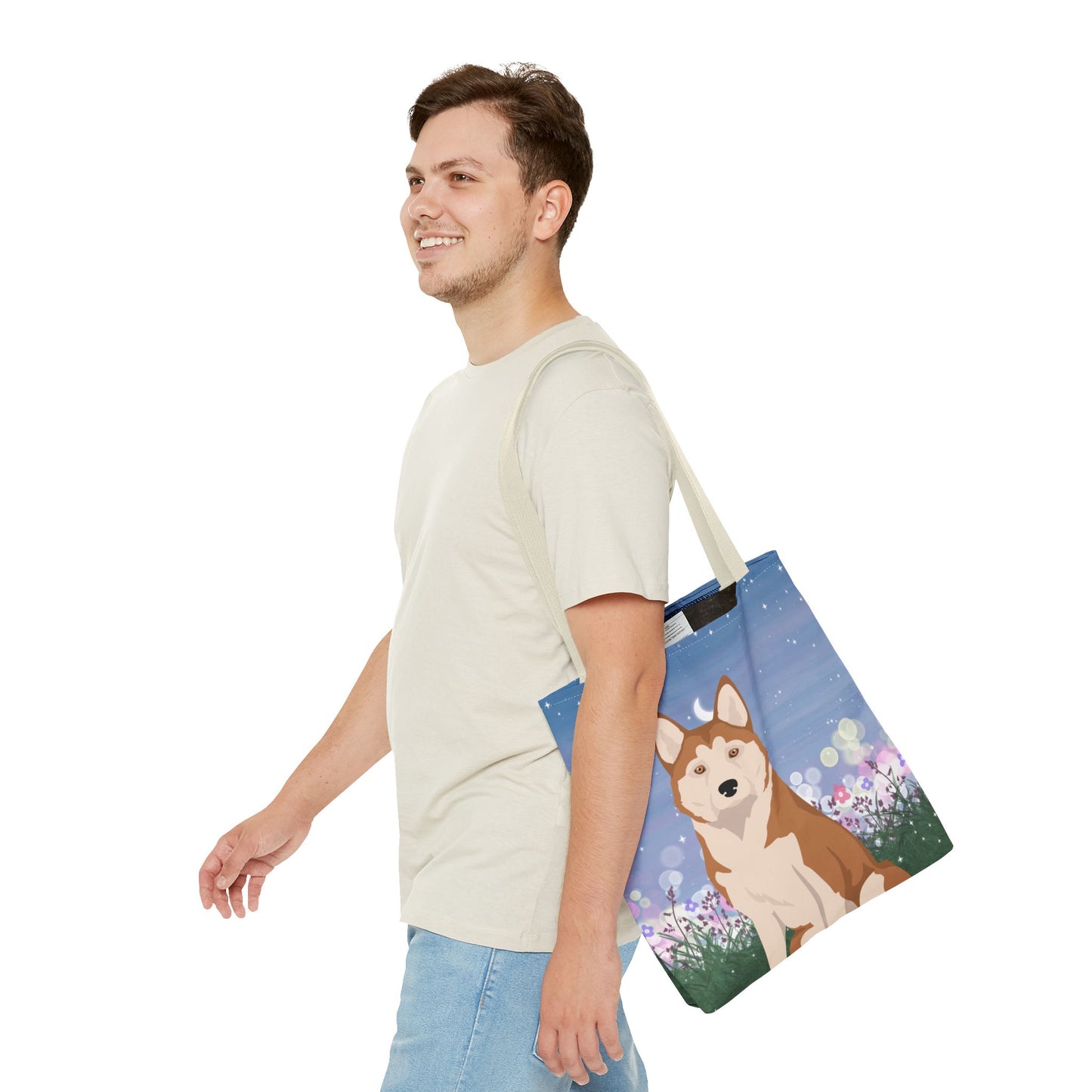 Alaskan Husky Dog Tote Bag 16x16