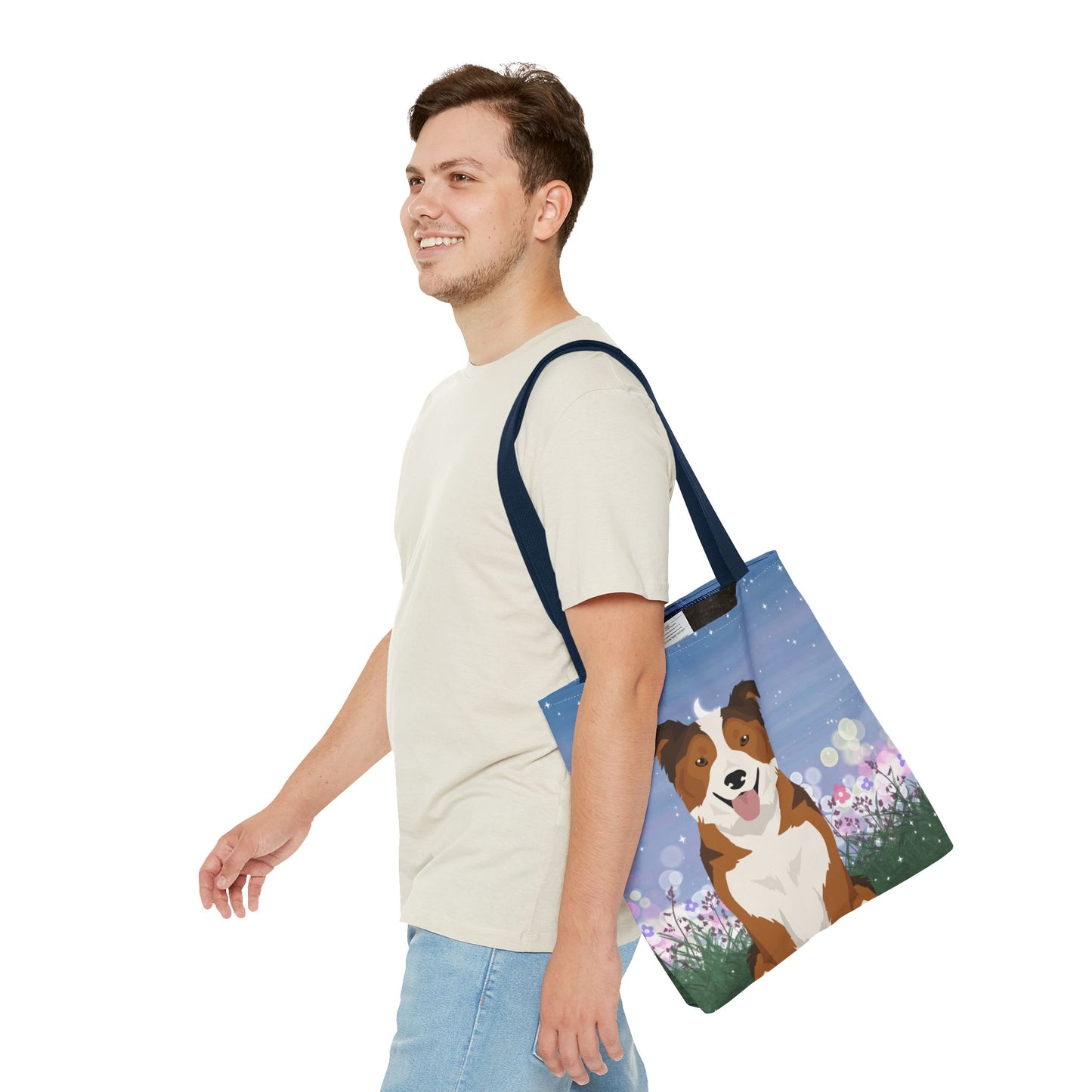 Border Collie Dog Tote Bag 16x16