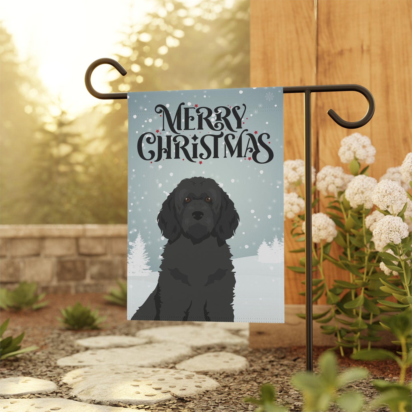Portuguese Water Dog Garden Flag