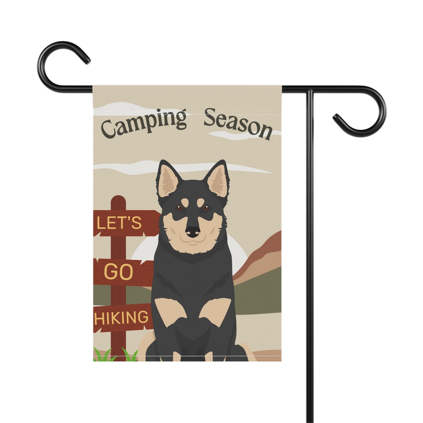 Lapponian Dog Camping Garden Flag