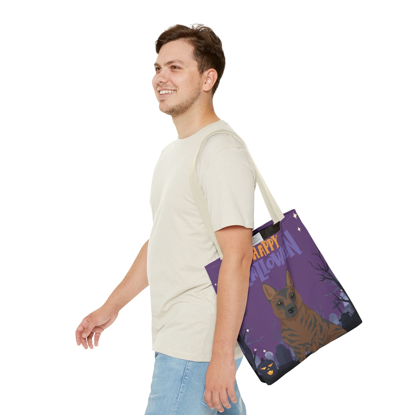 Kai Ken Dog Happy Halloween Tote Bag 16x16