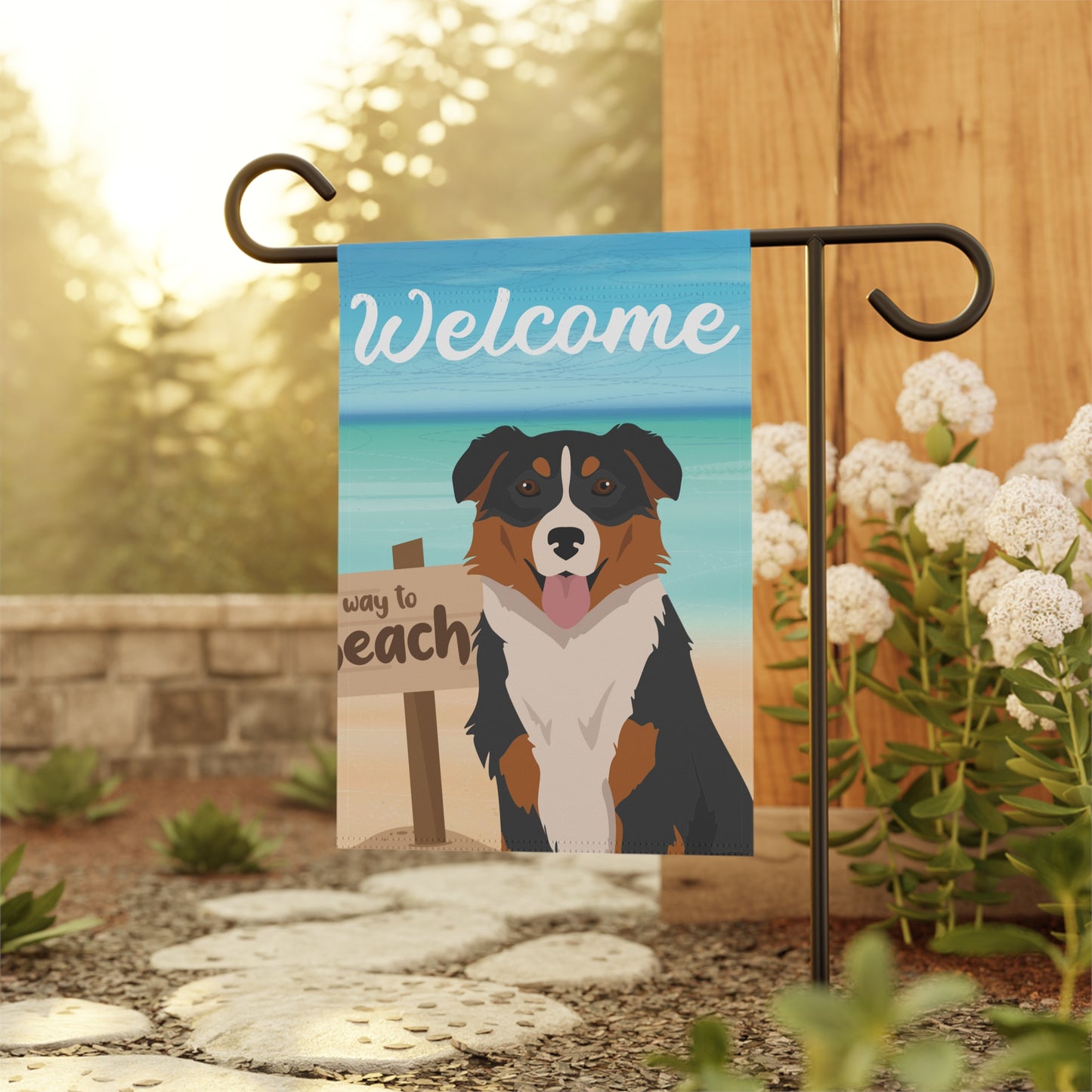 English Shepherd Dog Garden Flag