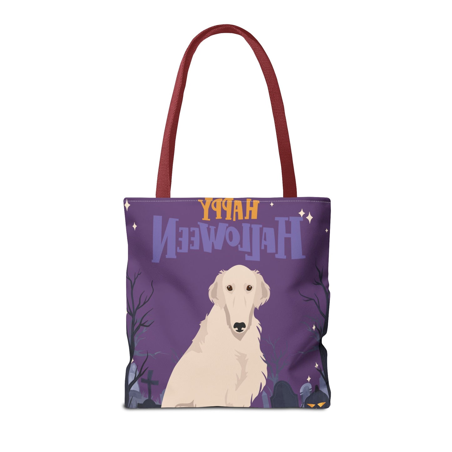Borzoi Dog Happy Halloween Tote Bag 16x16