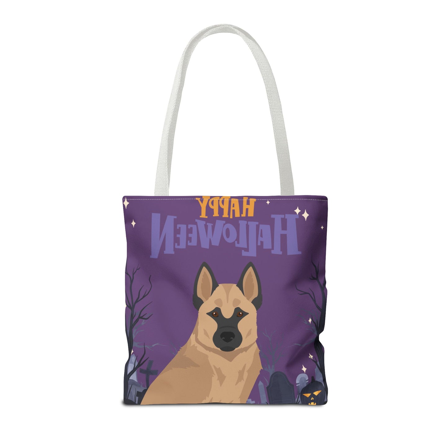 Hallefors Elkhound Dog Happy Halloween Tote Bag 16x16