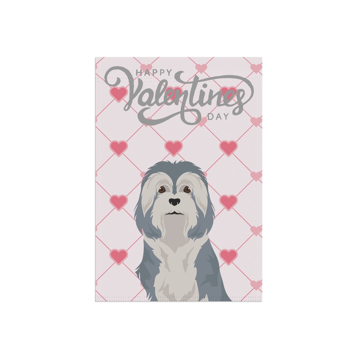 Lowchen Dog Valentines Day Garden Flag
