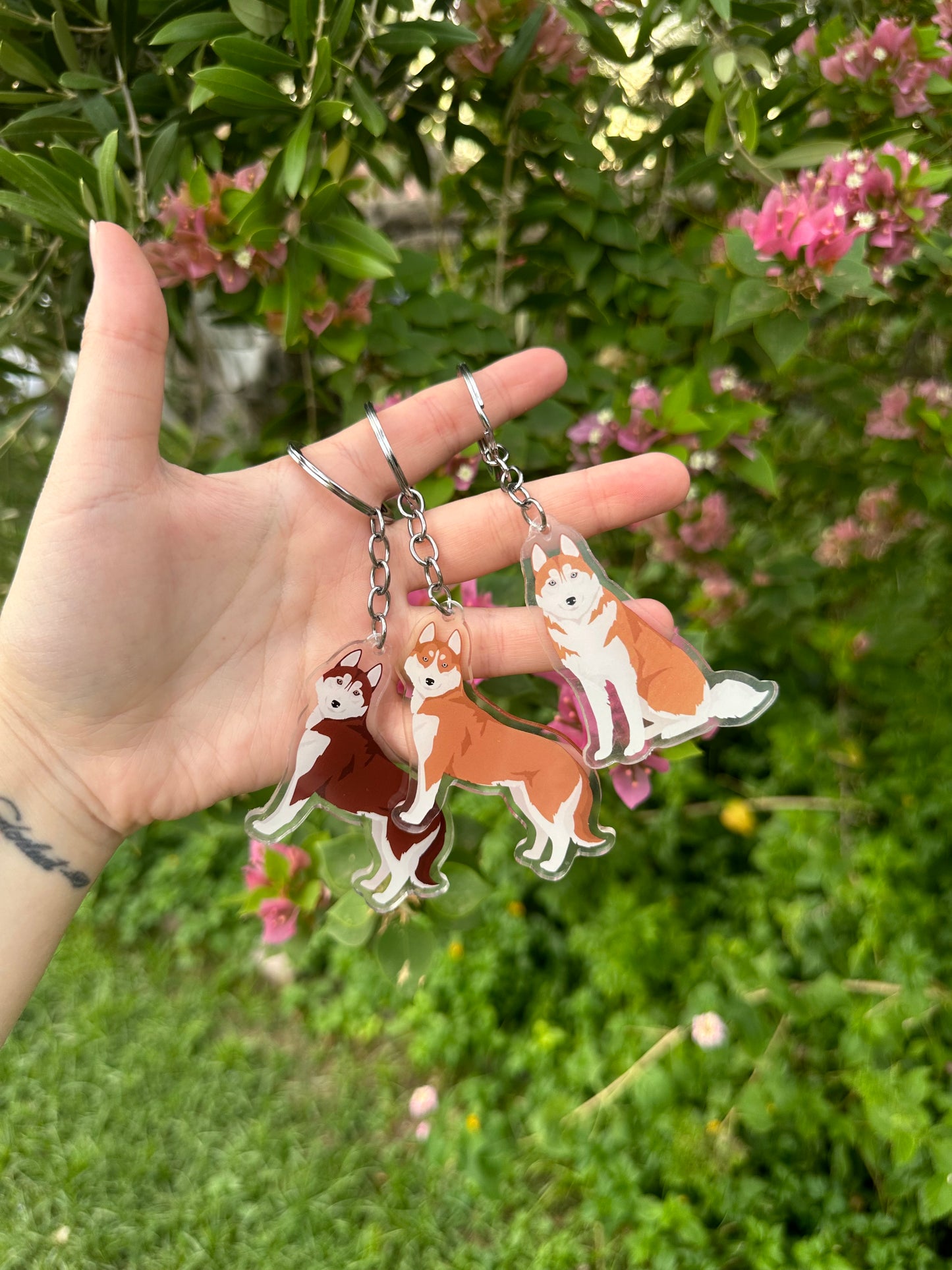 Siberian Husky Dog 2.5in Acrylic Keychain
