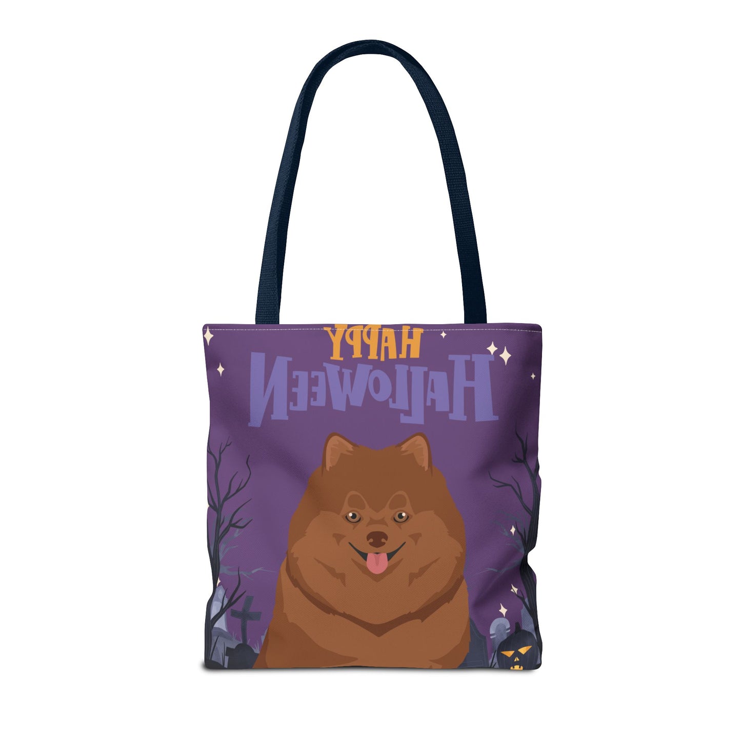 Pomeranian Dog Happy Halloween Tote Bag 16x16