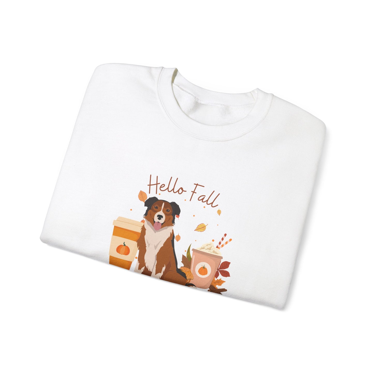 English Shepherd Dog Fall Unisex Heavy Blend Crewneck Sweatshirt