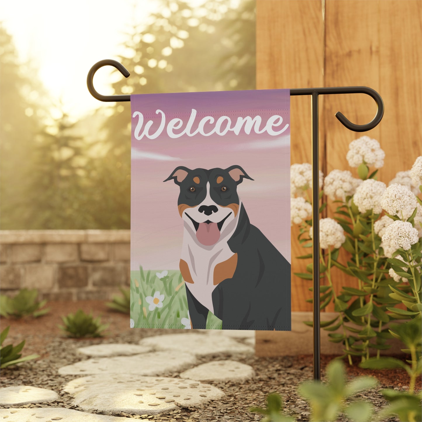Pit Bull Dog Welcome Garden Flag