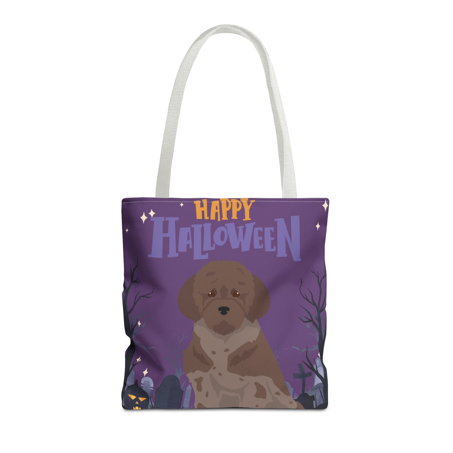 Lagotto Romagnolo Dog Happy Halloween Tote Bag 16x16