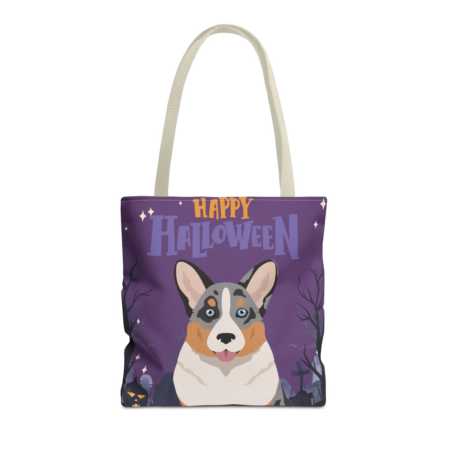 Cardigan Welsh Corgi Dog Happy Halloween Tote Bag 16x16