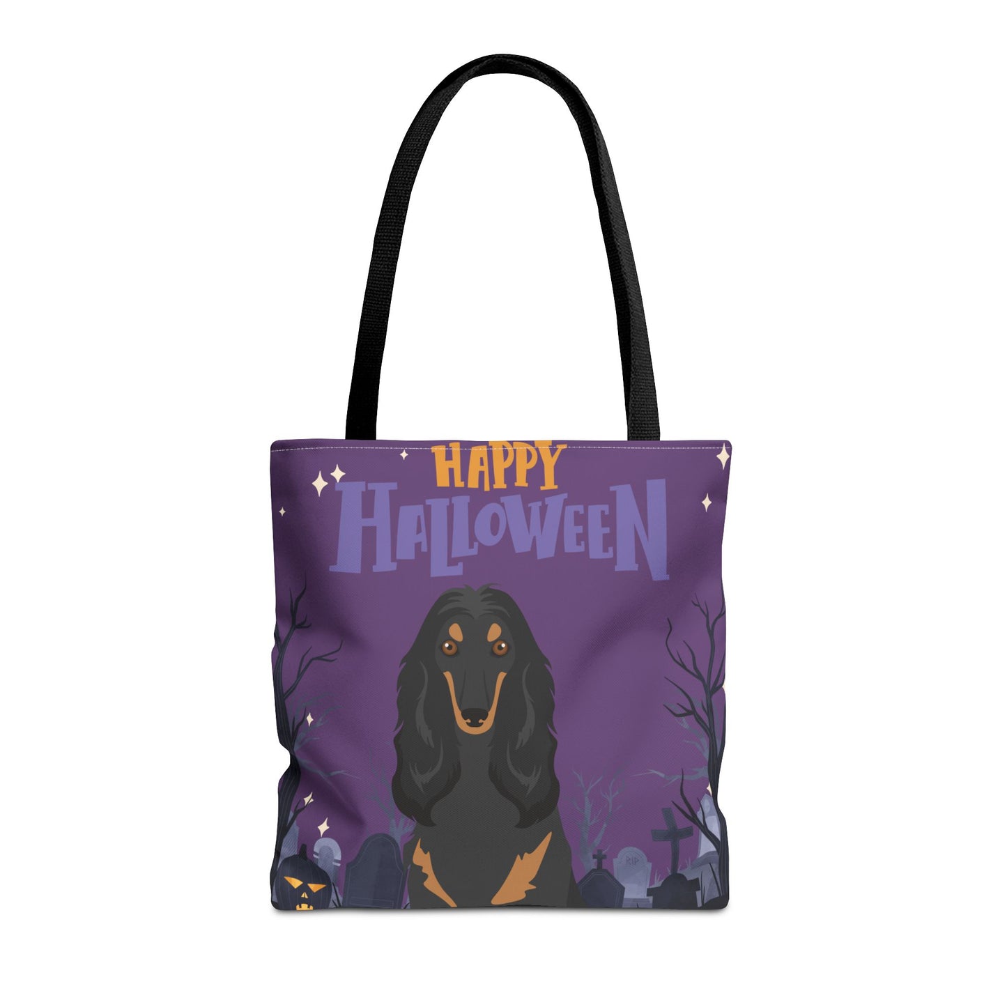 Afghan Hound Dog Happy Halloween Tote Bag 16x16