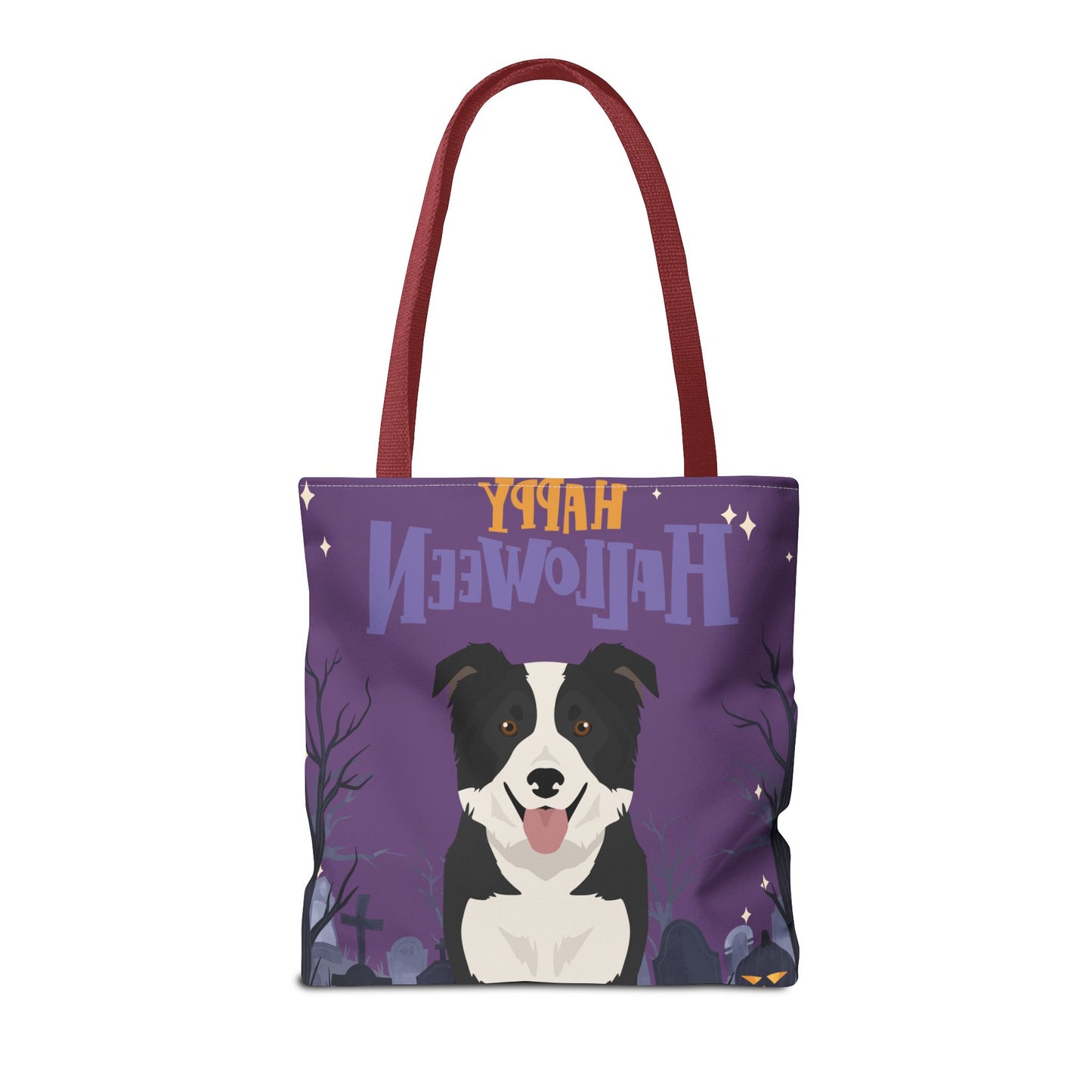 Border Collie Dog Happy Halloween Tote Bag 16x16