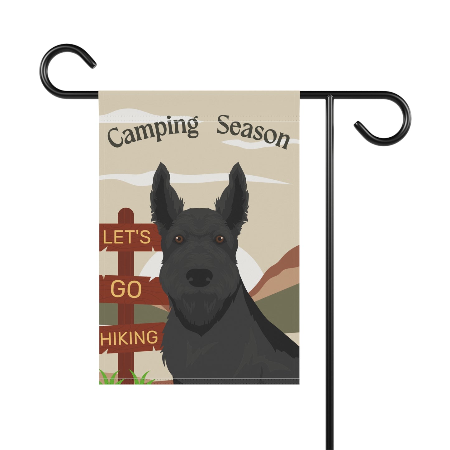 Scottish Terrier Dog Camping Garden Flag
