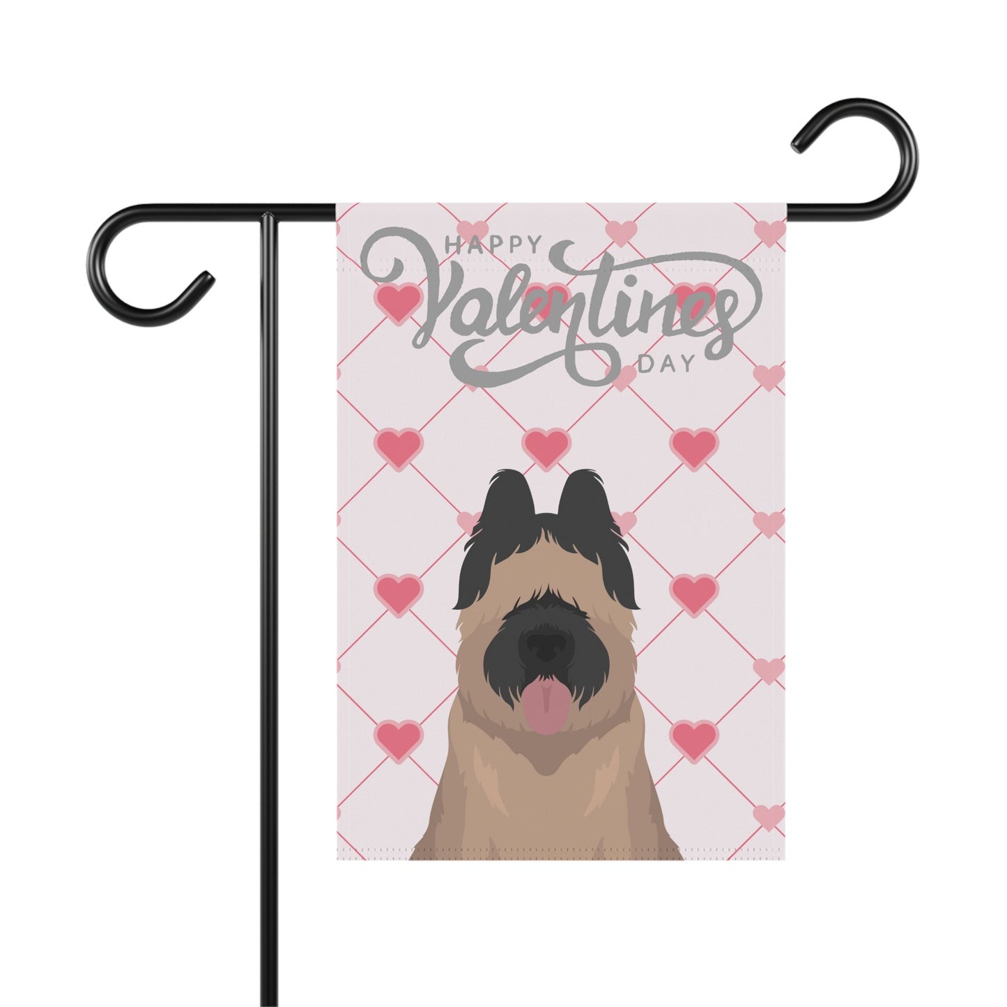 Briard Dog Valentines Day Garden Flag