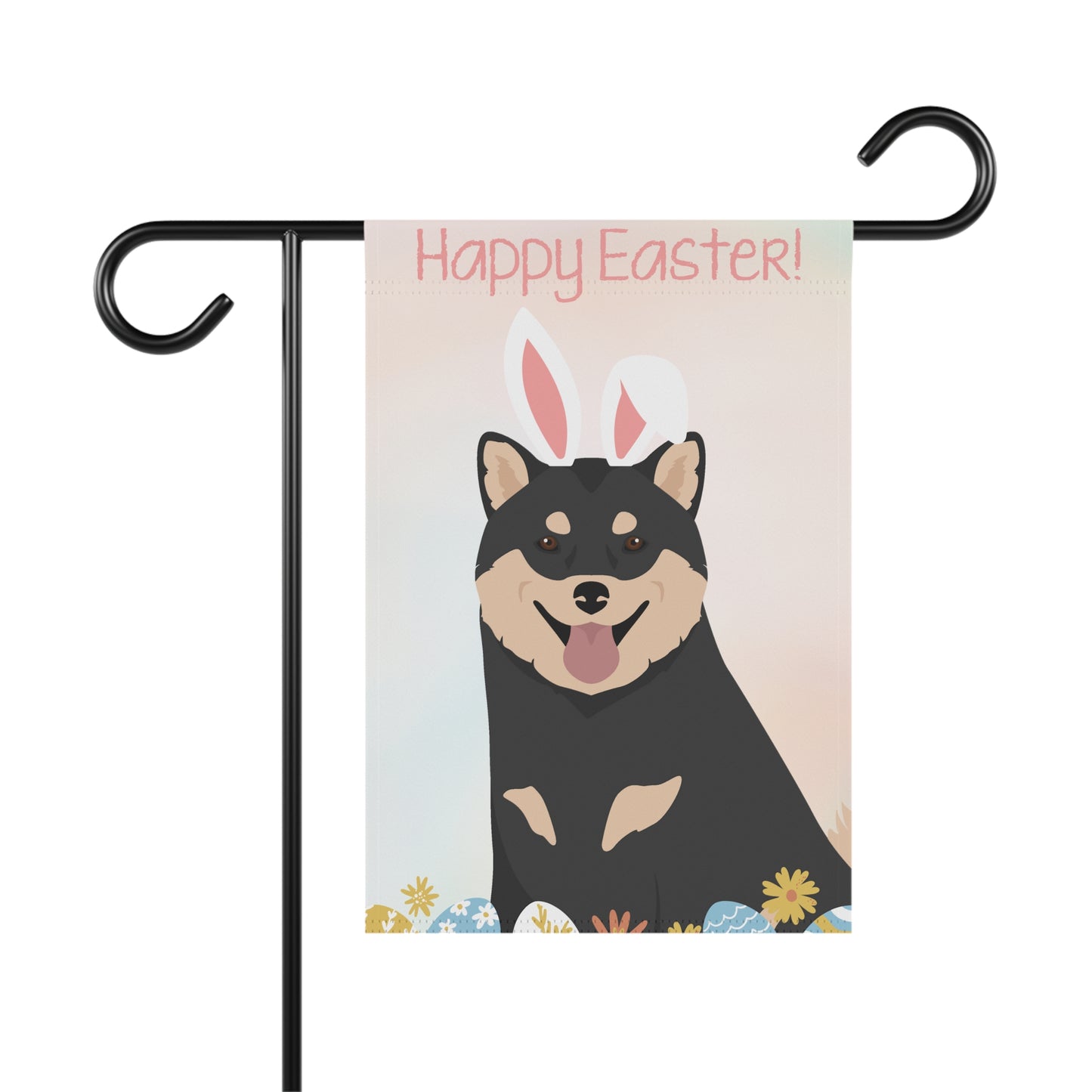Shiba Inu Dog Happy Easter Garden Flag