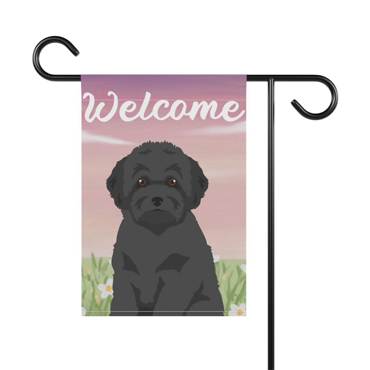 Toy Poodle Dog Welcome Garden Flag