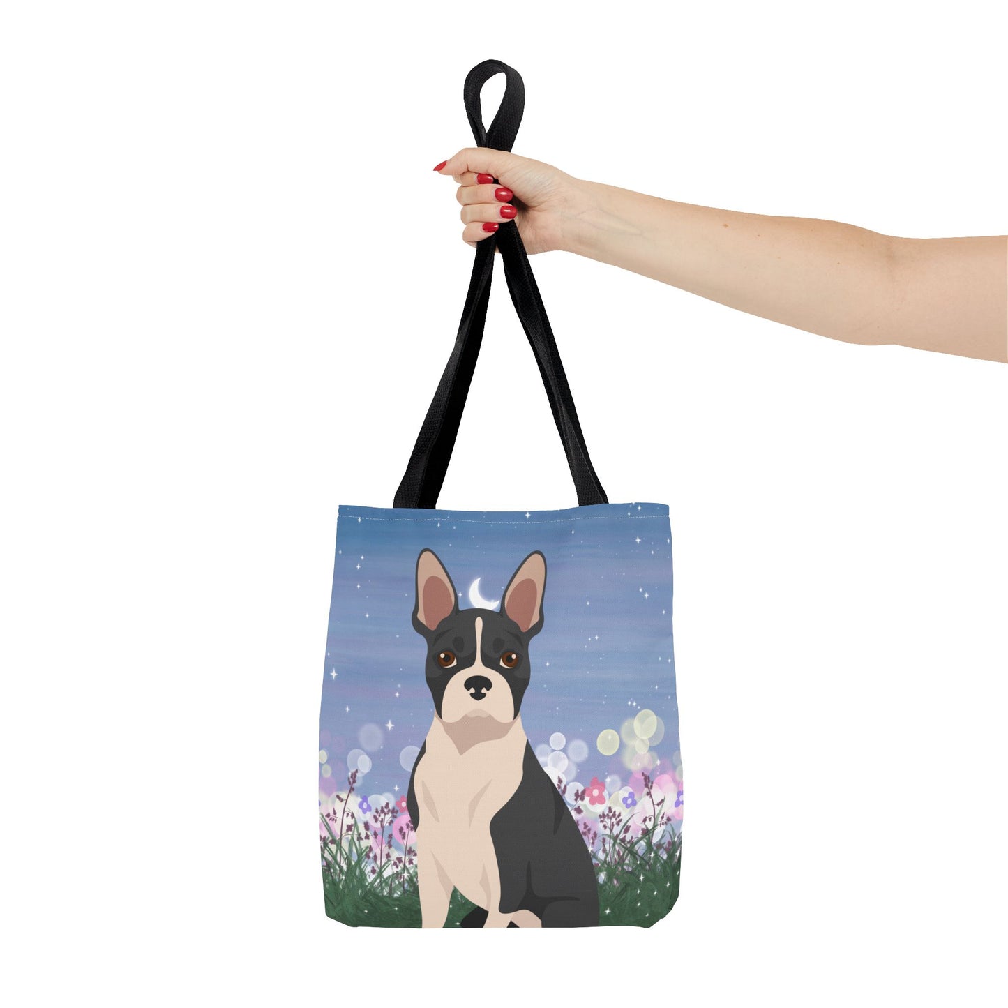 Boston Terrier Dog Tote Bag 13x13