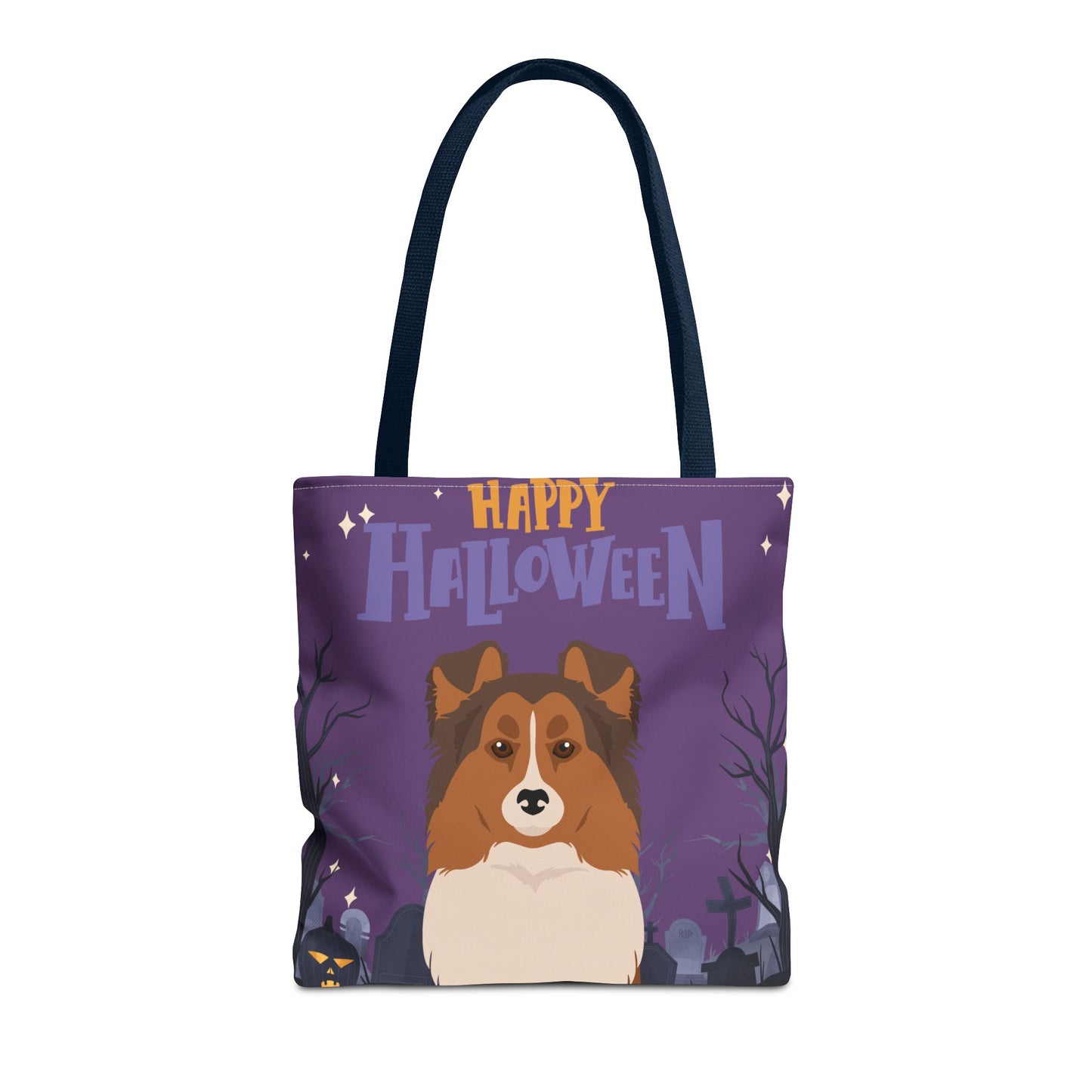 Shetland Sheepdog Dog Happy Halloween Tote Bag 16x16