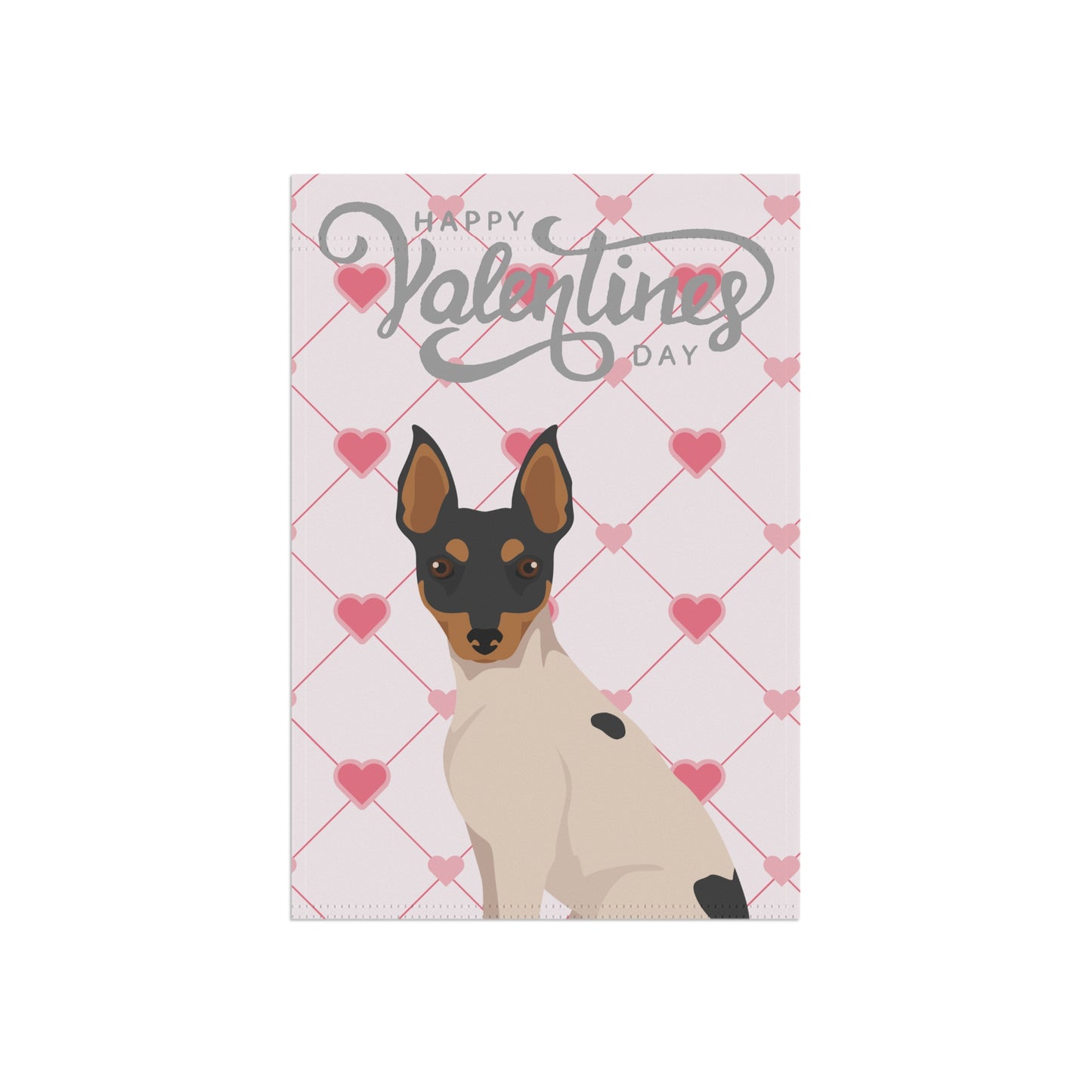 Toy Fox Terrier Dog Valentines Day Garden Flag