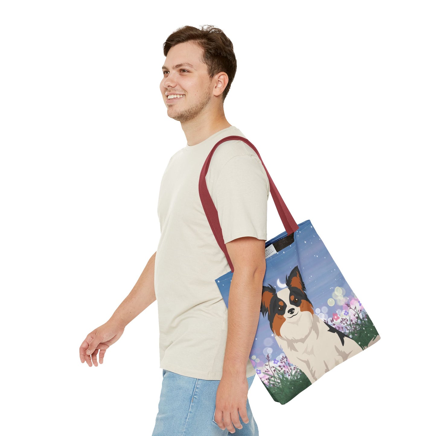 Papillon Dog Tote Bag 16x16