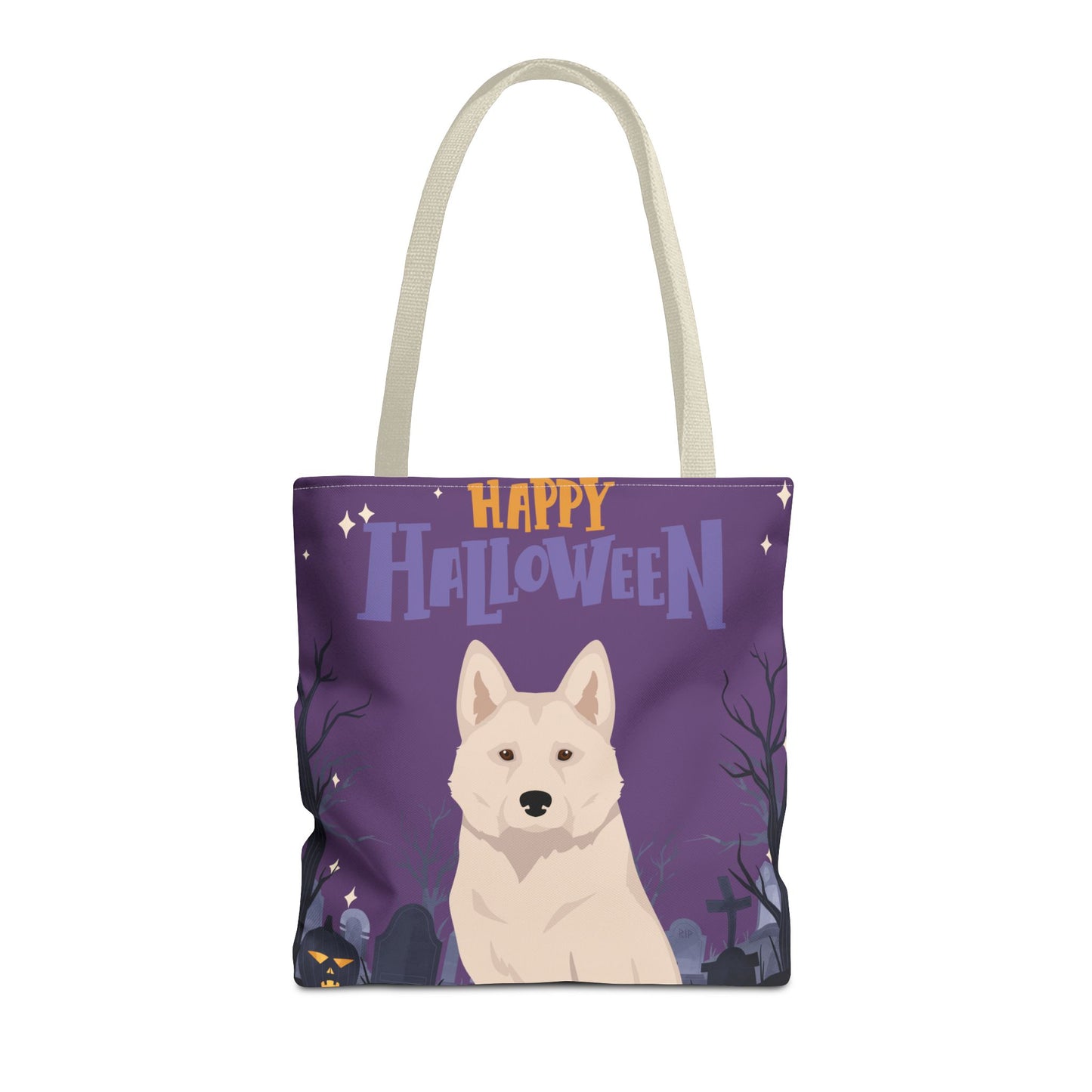 Alaskan Husky Dog Happy Halloween Tote Bag 16x16