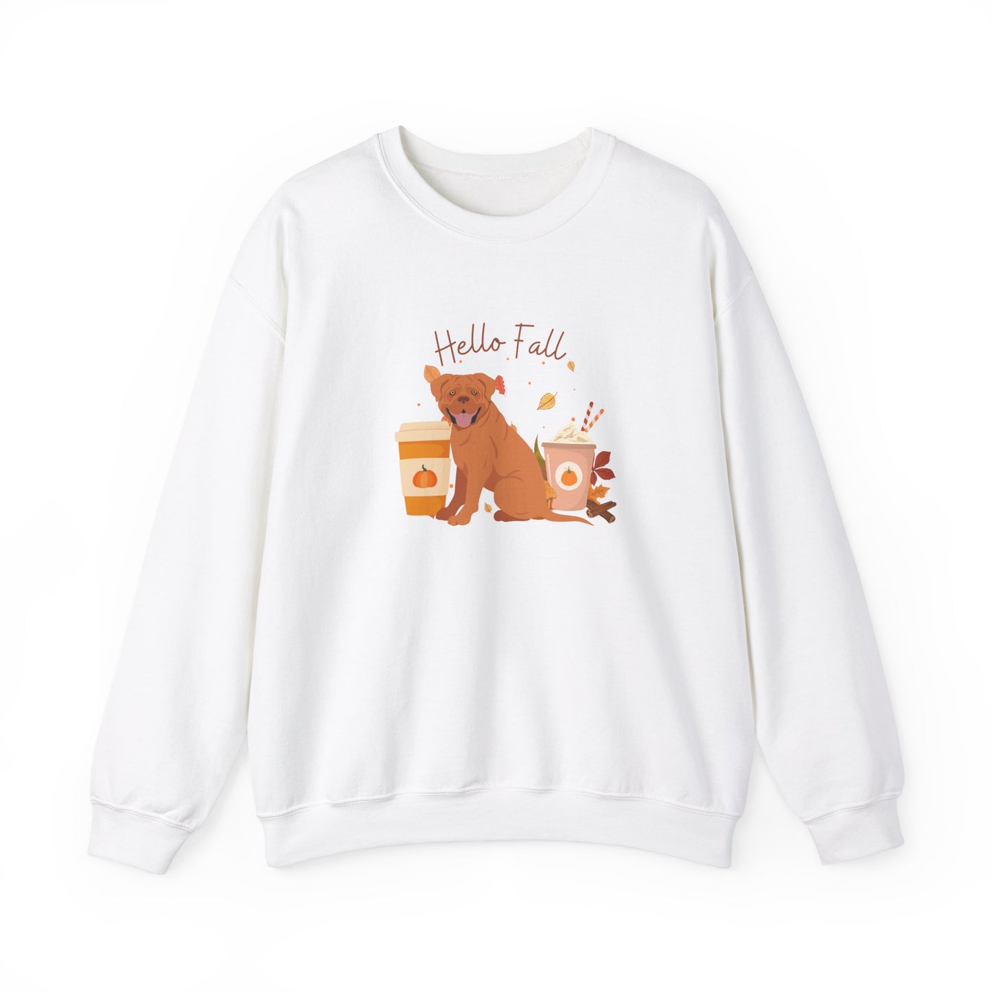 Dogue De Bordeaux Dog Fall Unisex Heavy Blend Crewneck Sweatshirt