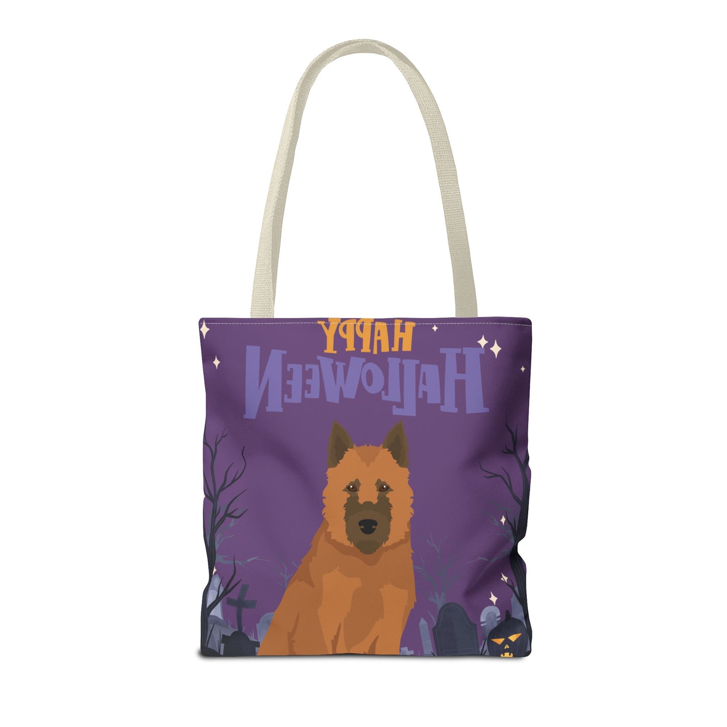 Belgain Laekenois Dog Happy Halloween Tote Bag 16x16