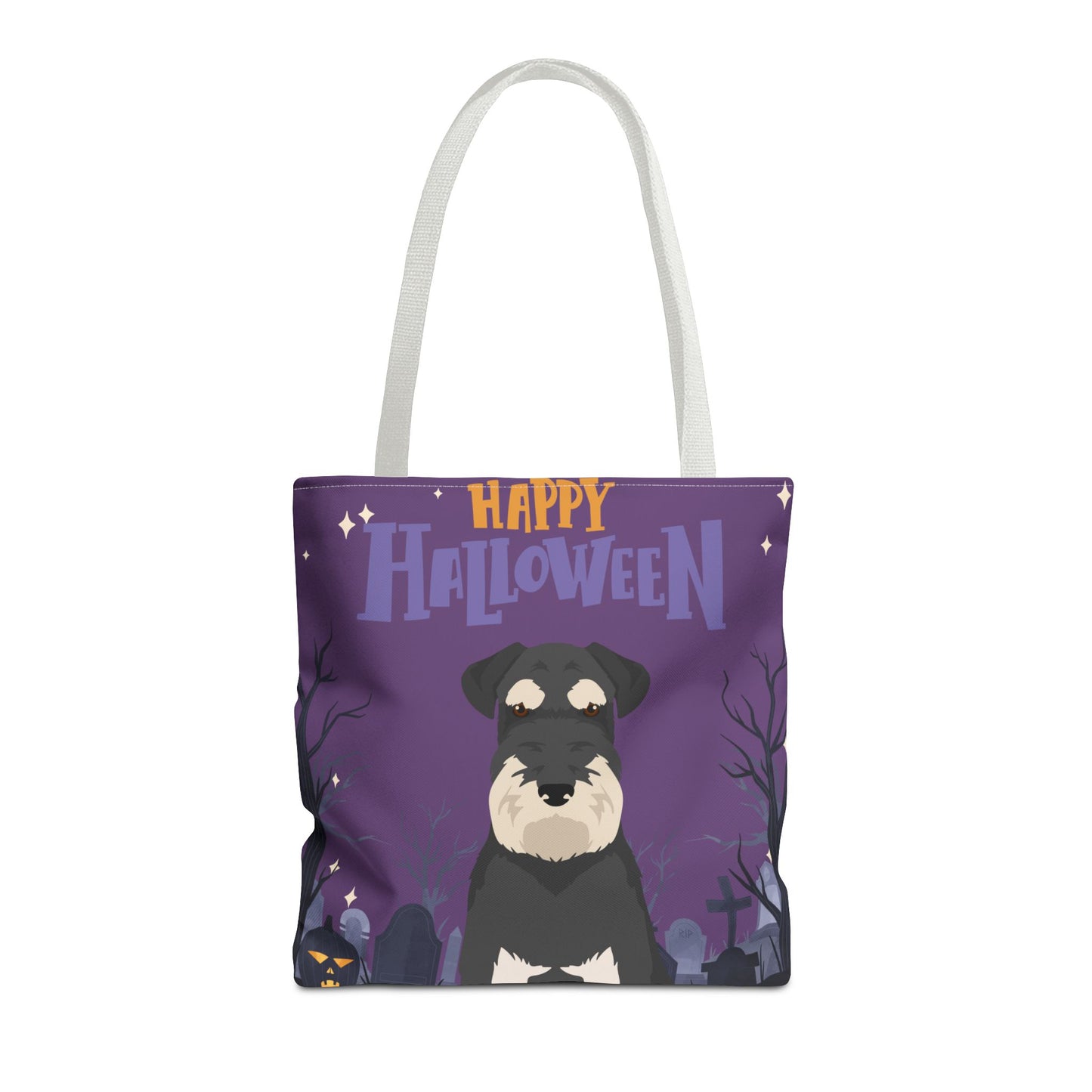 Schnauzer Dog Happy Halloween Tote Bag 16x16