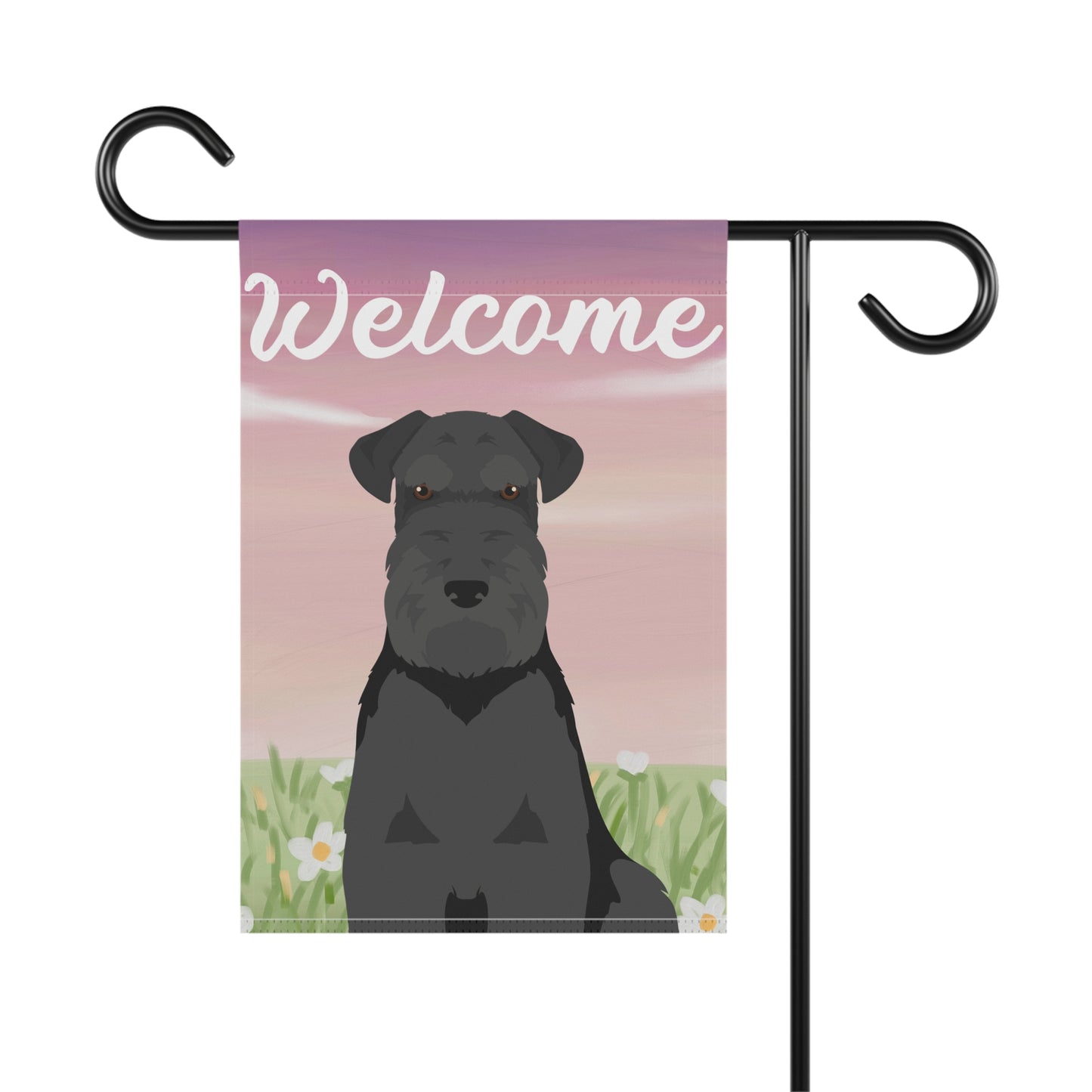 Schnauzer Dog Welcome Garden Flag