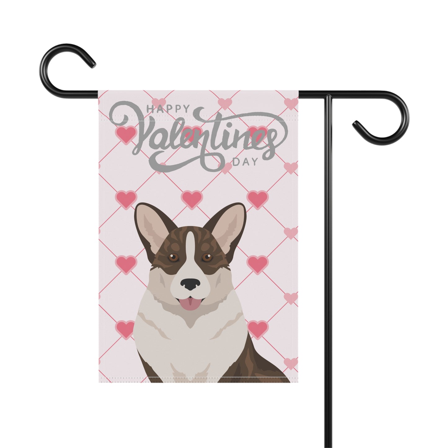 Cardigan Welsh Corgi Dog Valentines Day Garden Flag