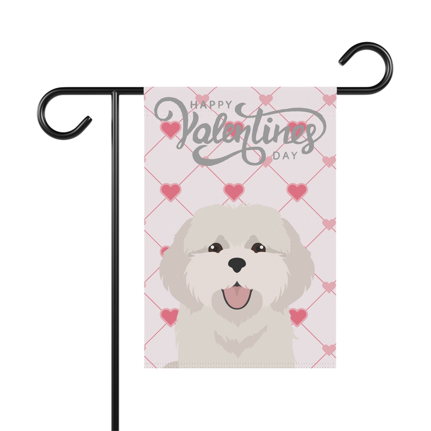 Coton De Tulear Dog Valentines Day Garden Flag