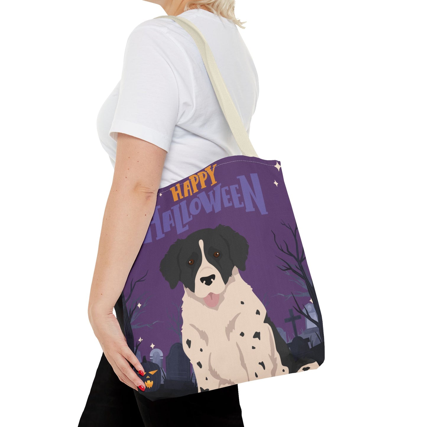 Wetterhoun Dog Happy Halloween Tote Bag 16x16