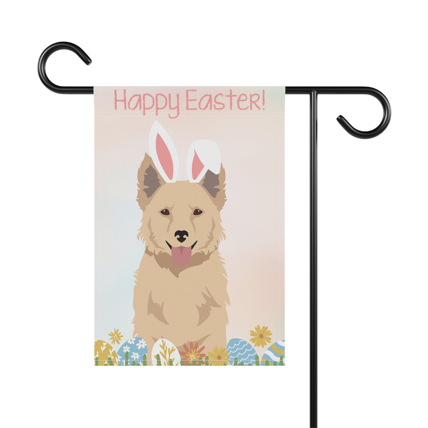 Mudi Dog Happy Easter Garden Flag