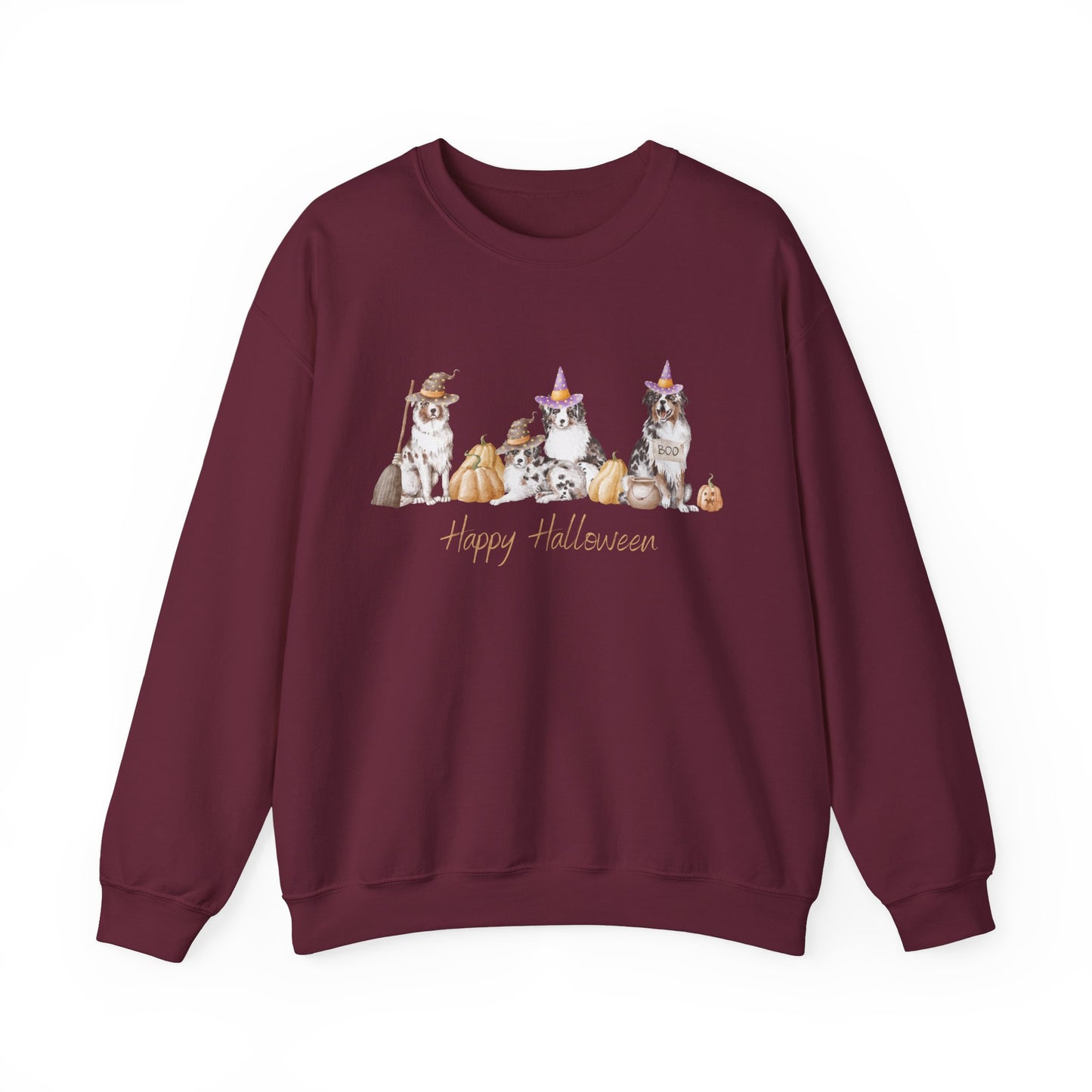 Australian Shepherd Dog Halloween Unisex Heavy Blend Crewneck Sweatshirt
