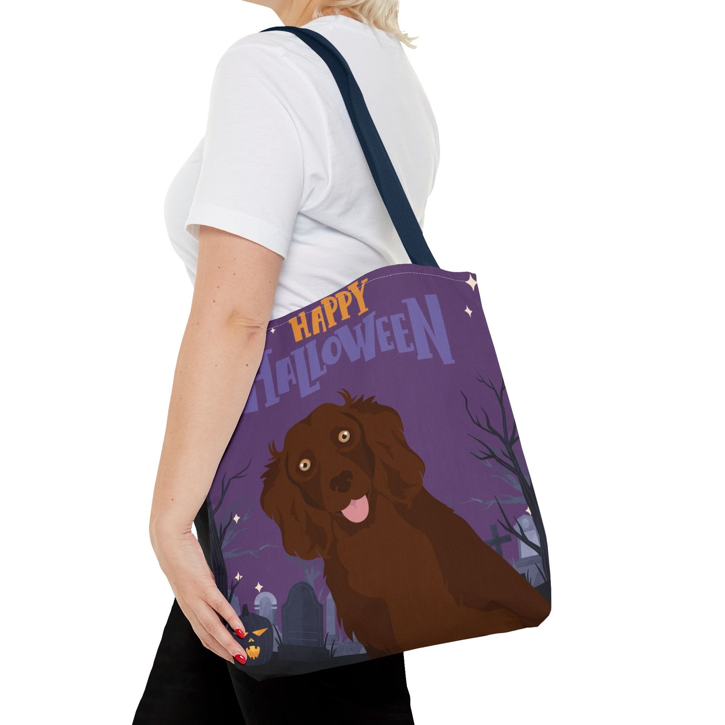 Boykin Spaniel Dog Happy Halloween Tote Bag 16x16