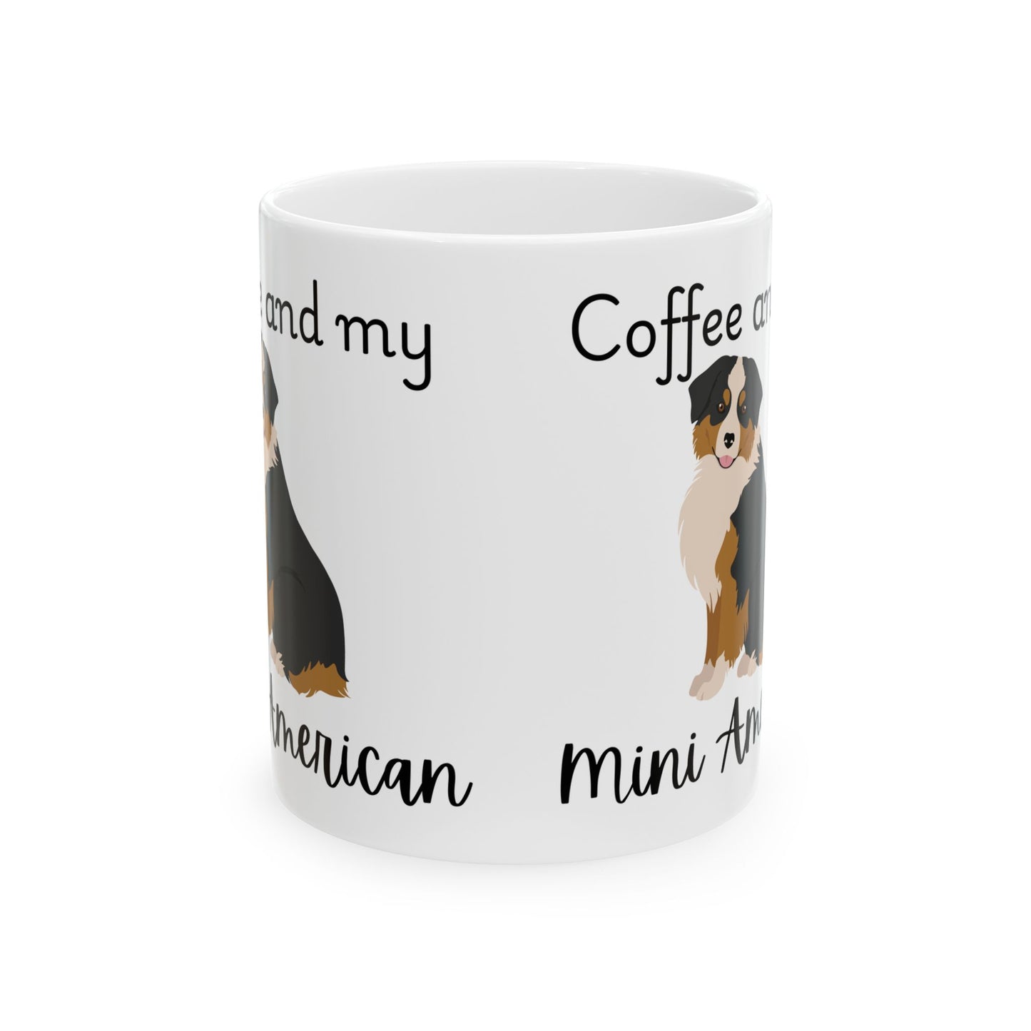 Coffee and My Mini American Ceramic Mug | Dog Lover Gift, Pet Owner Cup, Cute Mug for Dog Moms, Funny Mug for Coffee Lovers
