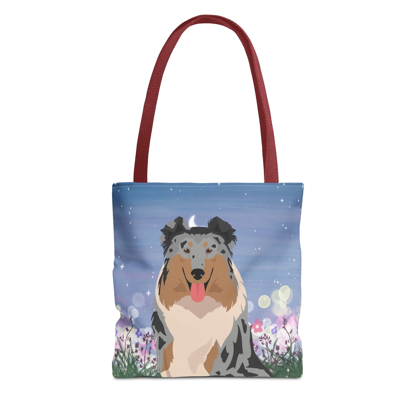 Collie Dog Tote Bag 13x13