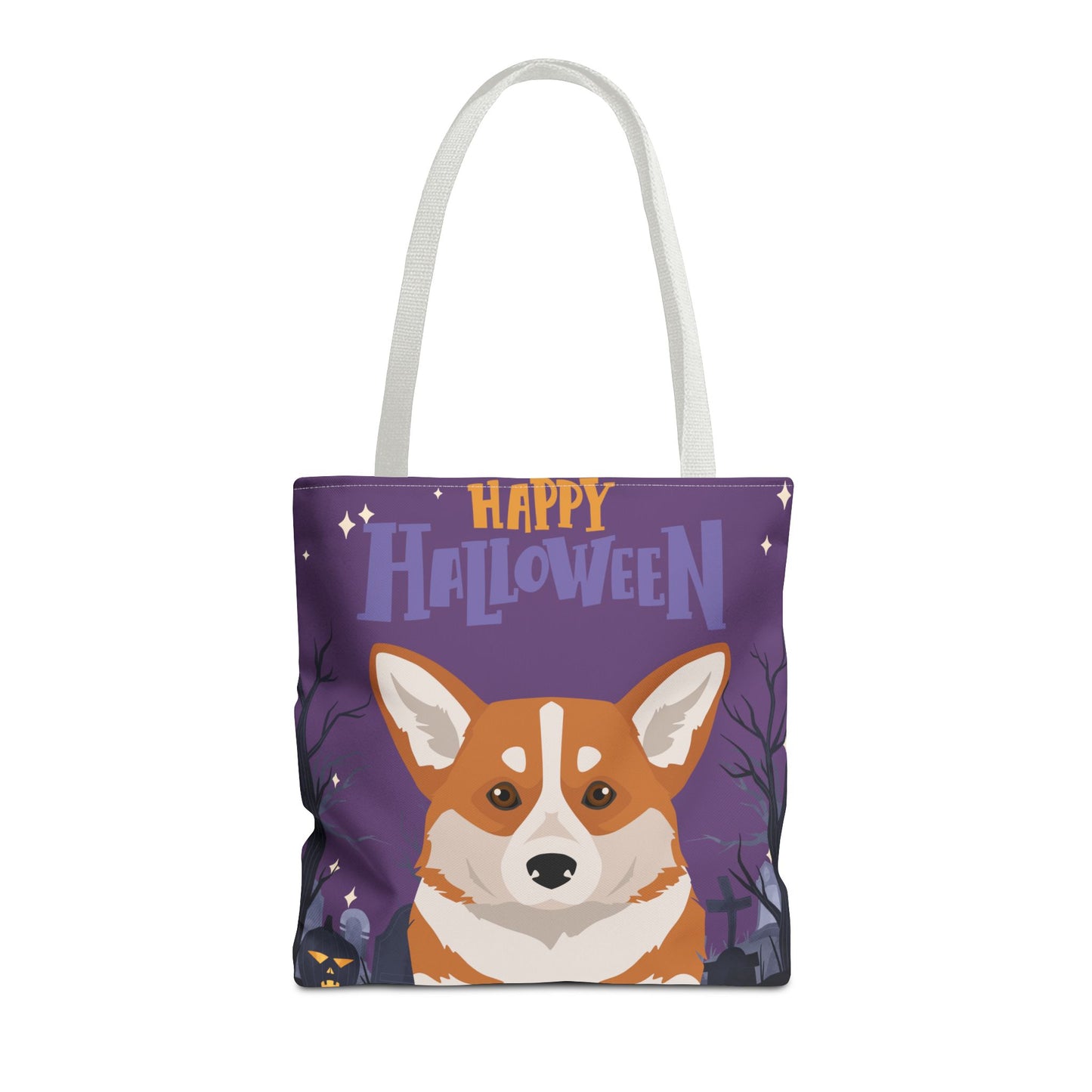 Pembroke Welsh Corgi Dog Happy Halloween Tote Bag 16x16