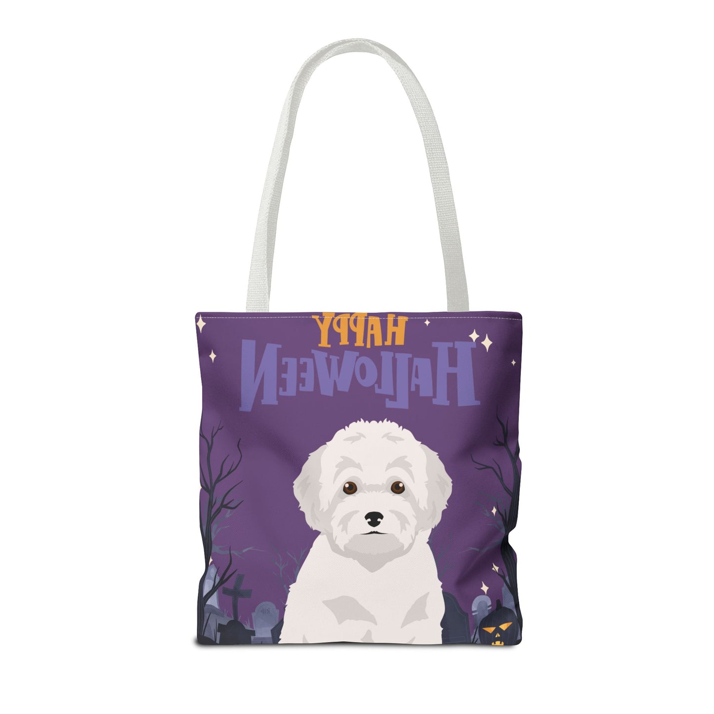 Toy Poodle Dog Happy Halloween Tote Bag 16x16