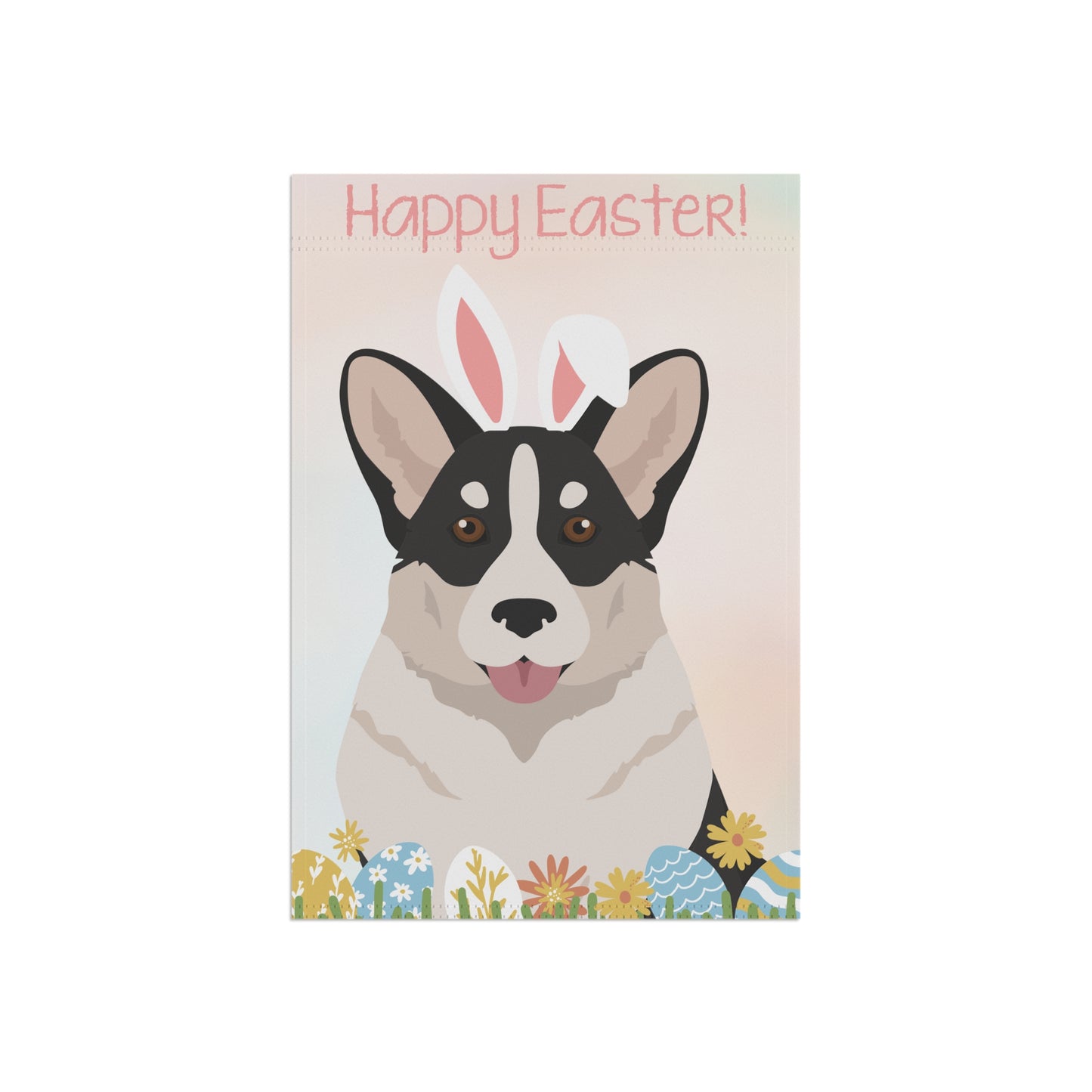 Cardigan Welsh Corgi Dog Happy Easter Garden Flag