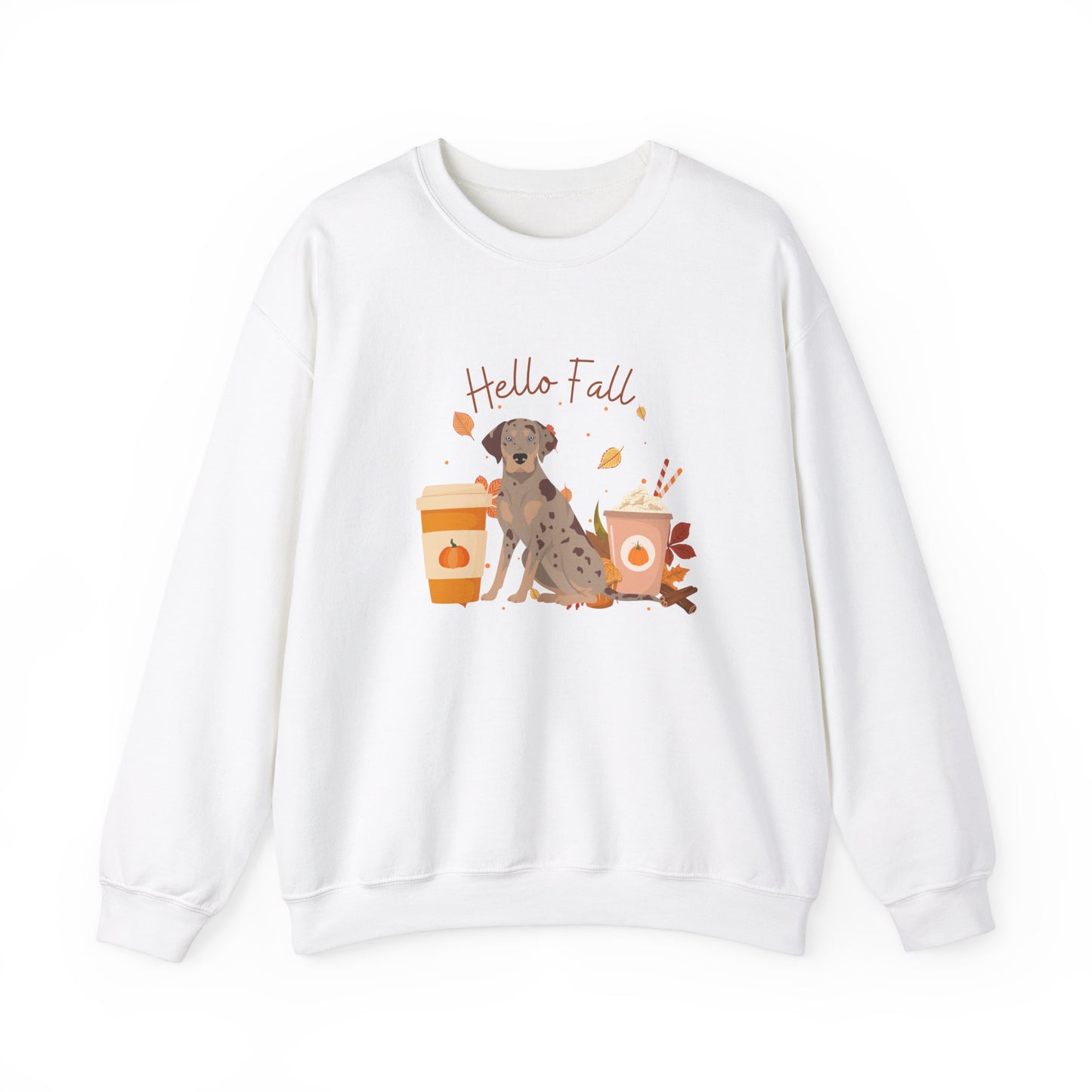 Catahoula Leopard Dog Fall Halloween Unisex Heavy Blend Crewneck Sweatshirt