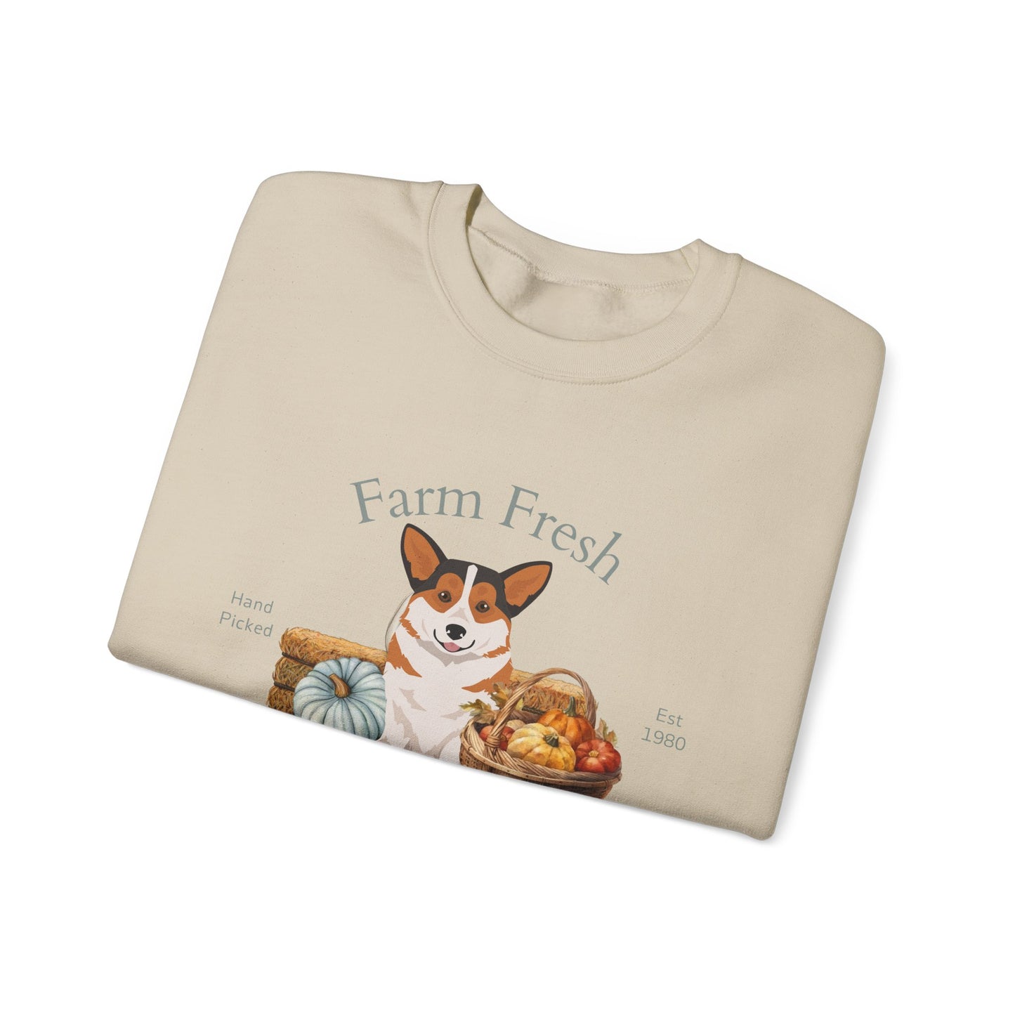 Pembroke Welsh Corgi Dog Fall Farm Fresh Unisex Heavy Blend Crewneck Sweatshirt