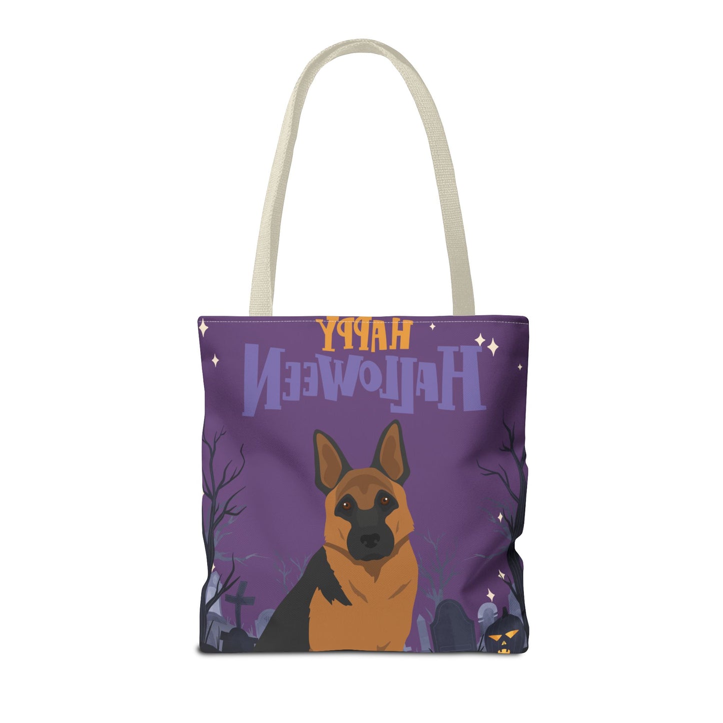 German Shepherd Dog Happy Halloween Tote Bag 16x16