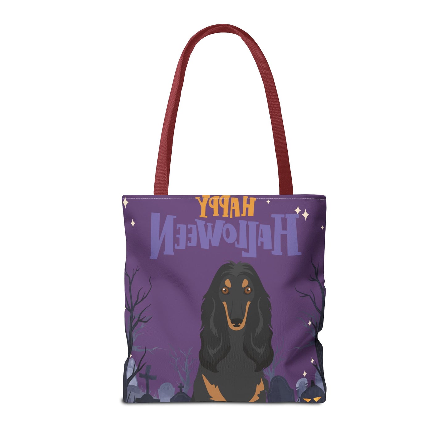 Afghan Hound Dog Happy Halloween Tote Bag 16x16